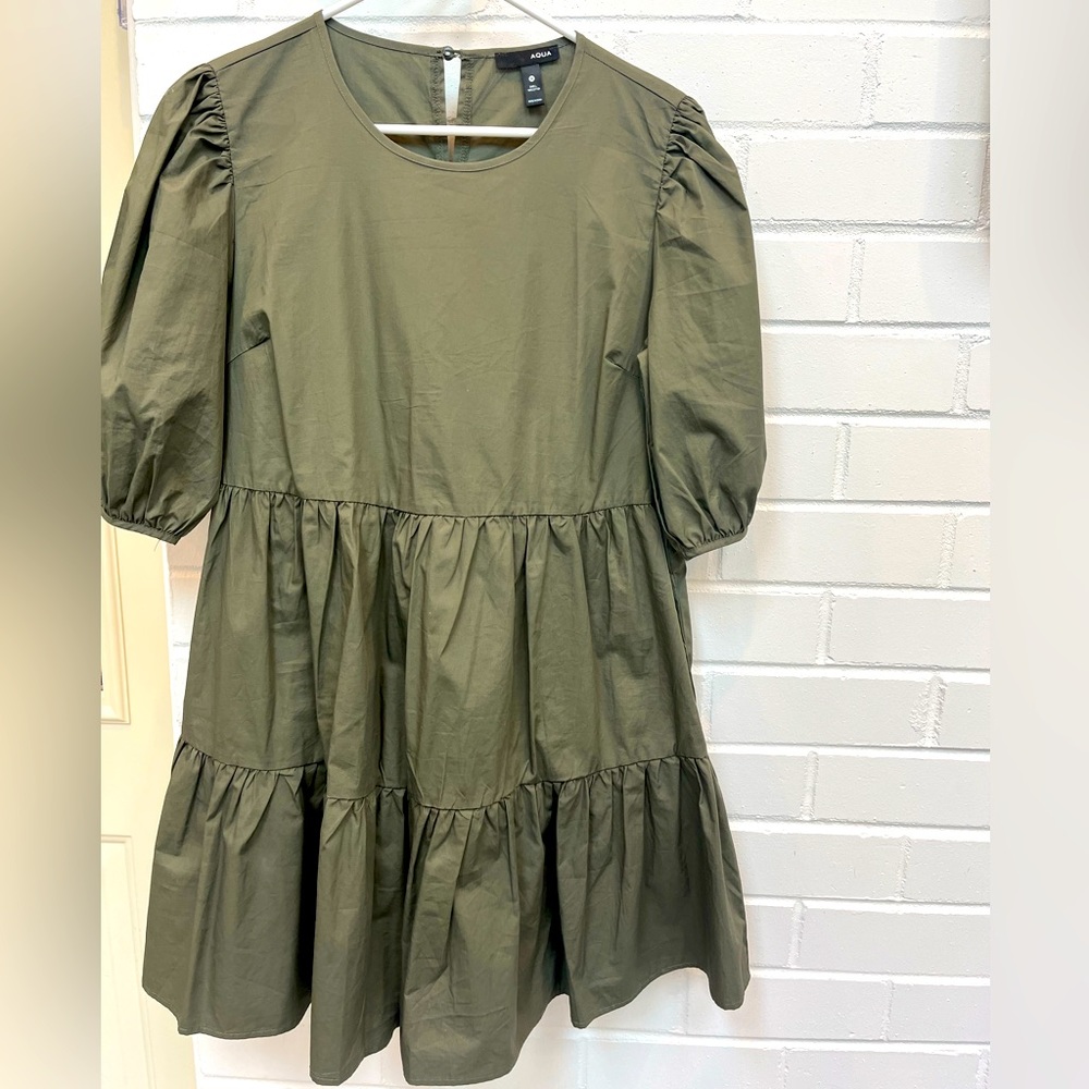 Aqua summer green dress.